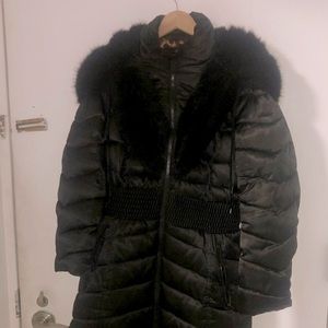 Chinese laundry faux fur winter coat